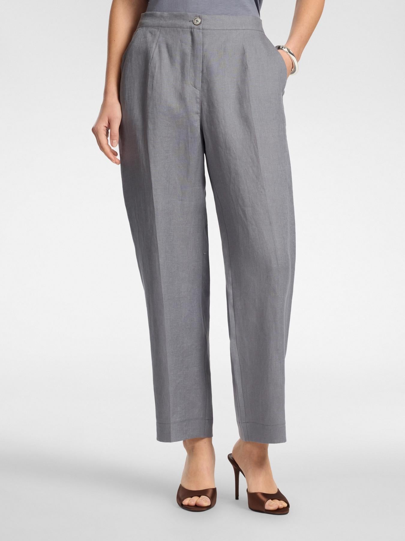 Pantaloni in lino<BR/> P007P000494N 23 ELENA MIRO 
