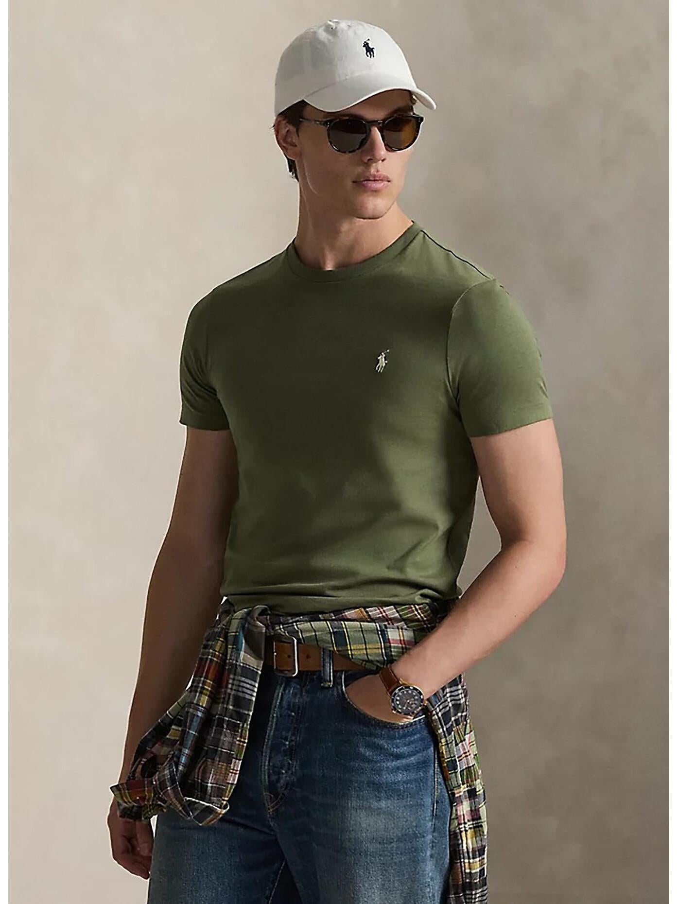 T-shirt uomo in cotone manica corta 710671438 522 RALPH LAUREN 