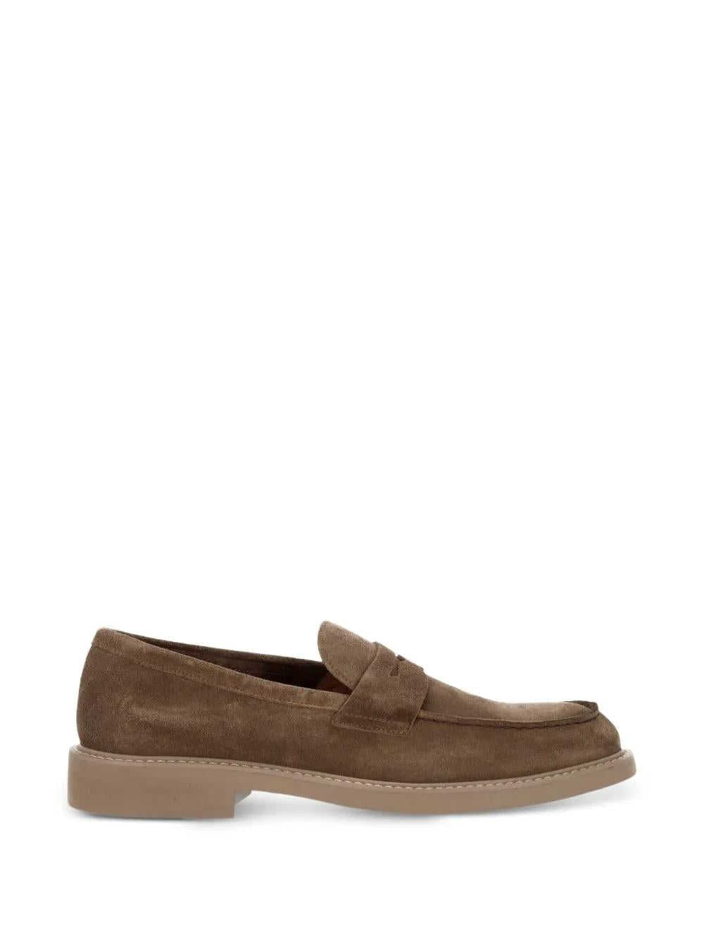 Mocassini Doucal's Uomo Pelle Scamosciata Beige DU2405ROBEUY009ZM08 ORZO DOUCAL'S 