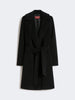 Cappotto a vestaglia in beaver di lana - Nero