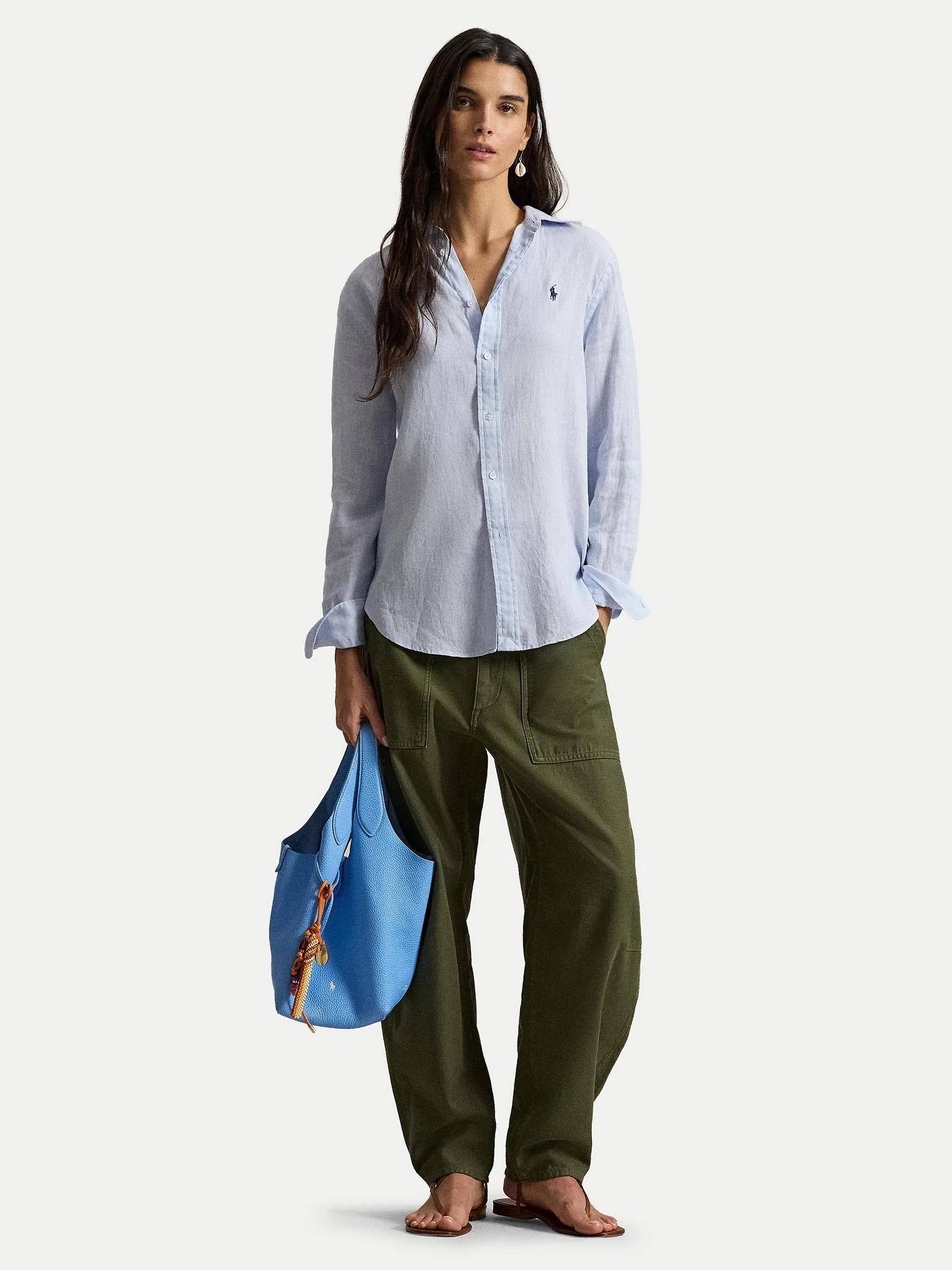 Camicia donna Polo Ralph Lauren realizzata in lino 211970730 503 RALPH LAUREN 