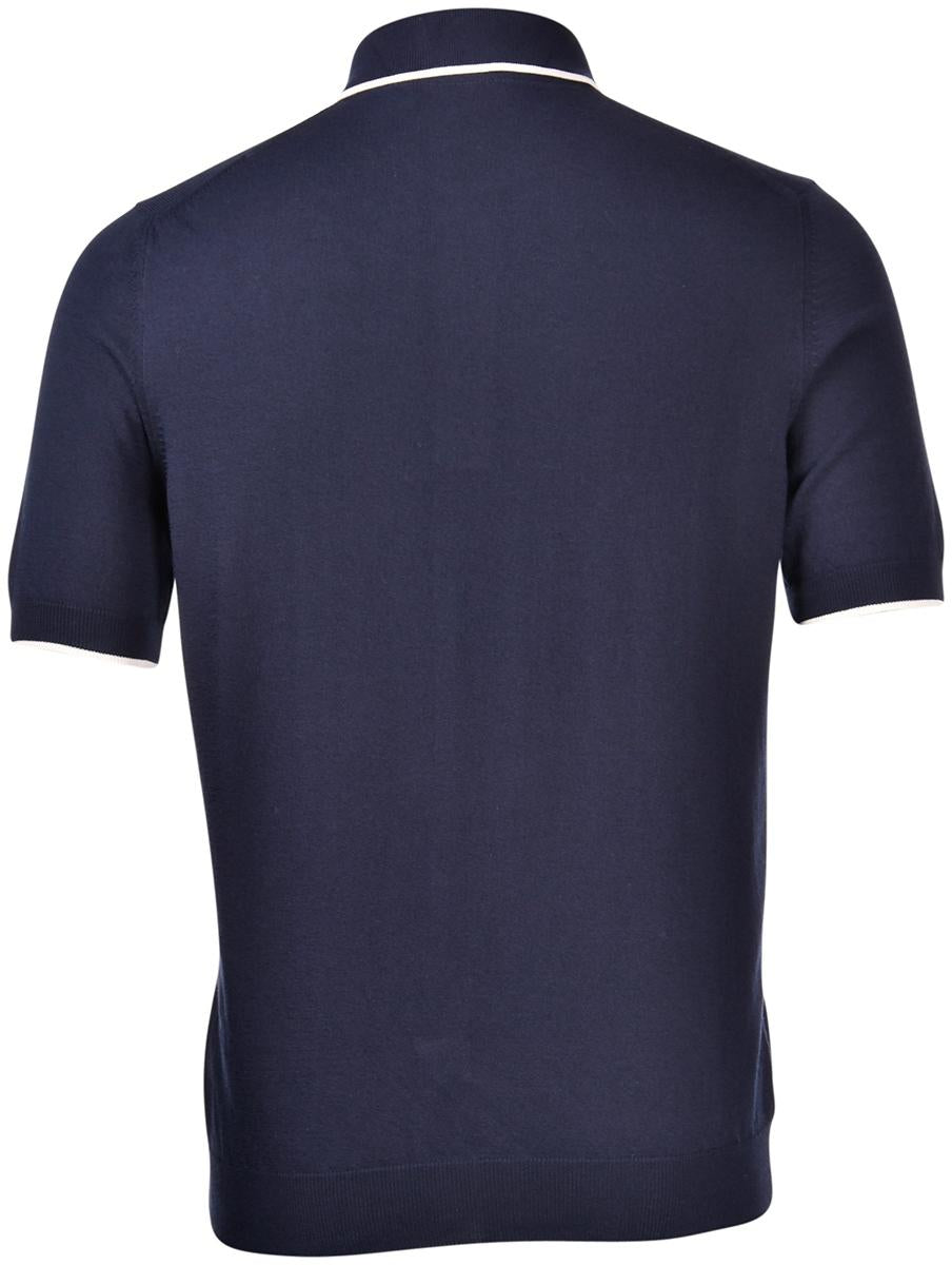 POLO IN MAGLIA CON DETTAGLI A CONTRASTO