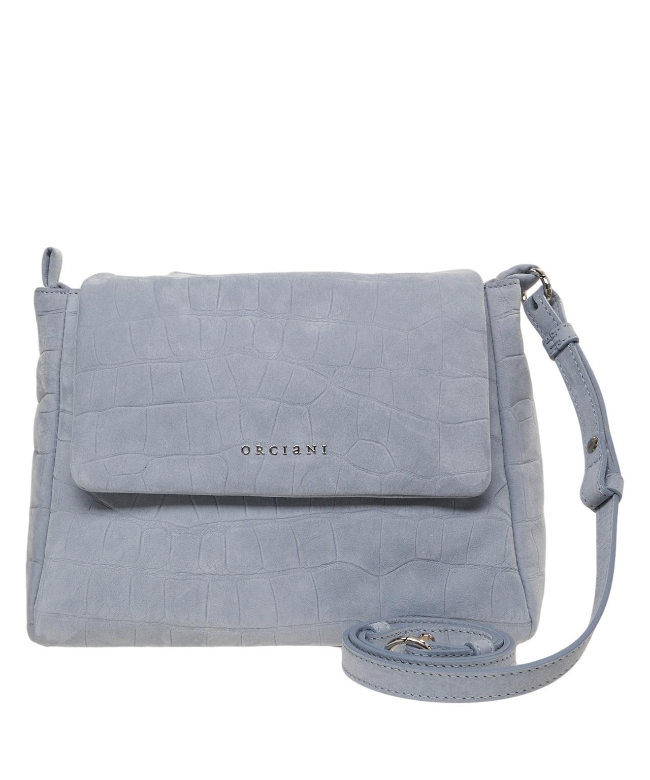 Borsa Sveva Twilight Piccola a mano in nabuk stampa cocco B01999TWL CIELO ORCIANI 