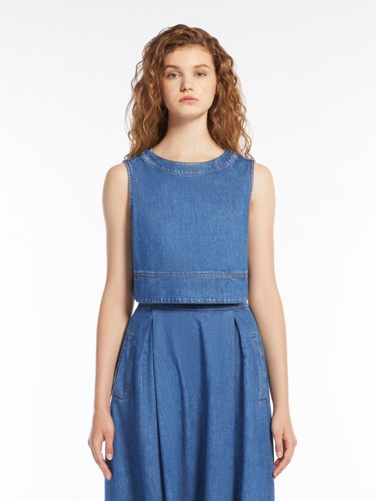 Top in denim di cotone MAGIA 002 WEEKEND 