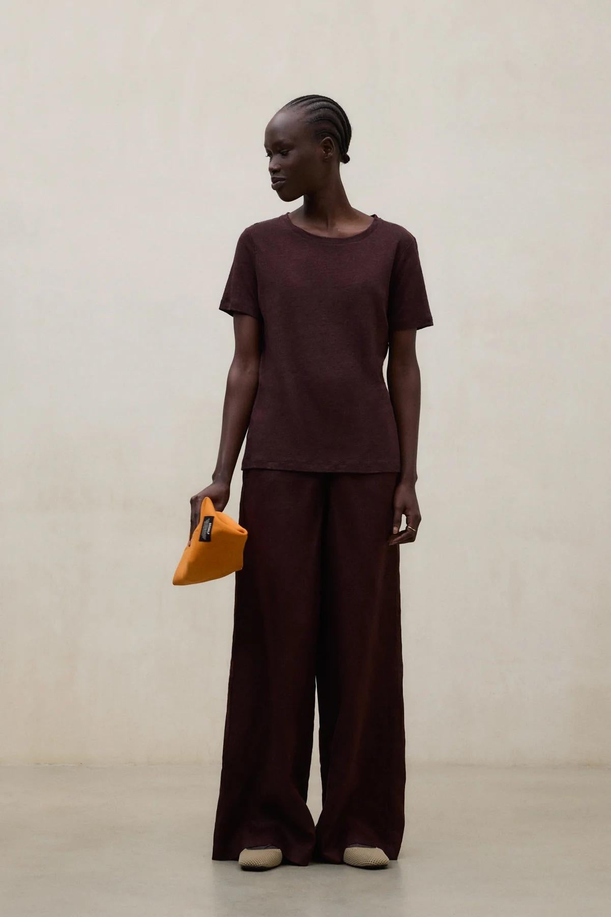 Pantaloni Mossi Marroni<BR/><BR/> MOSSI 538 ECOALF 