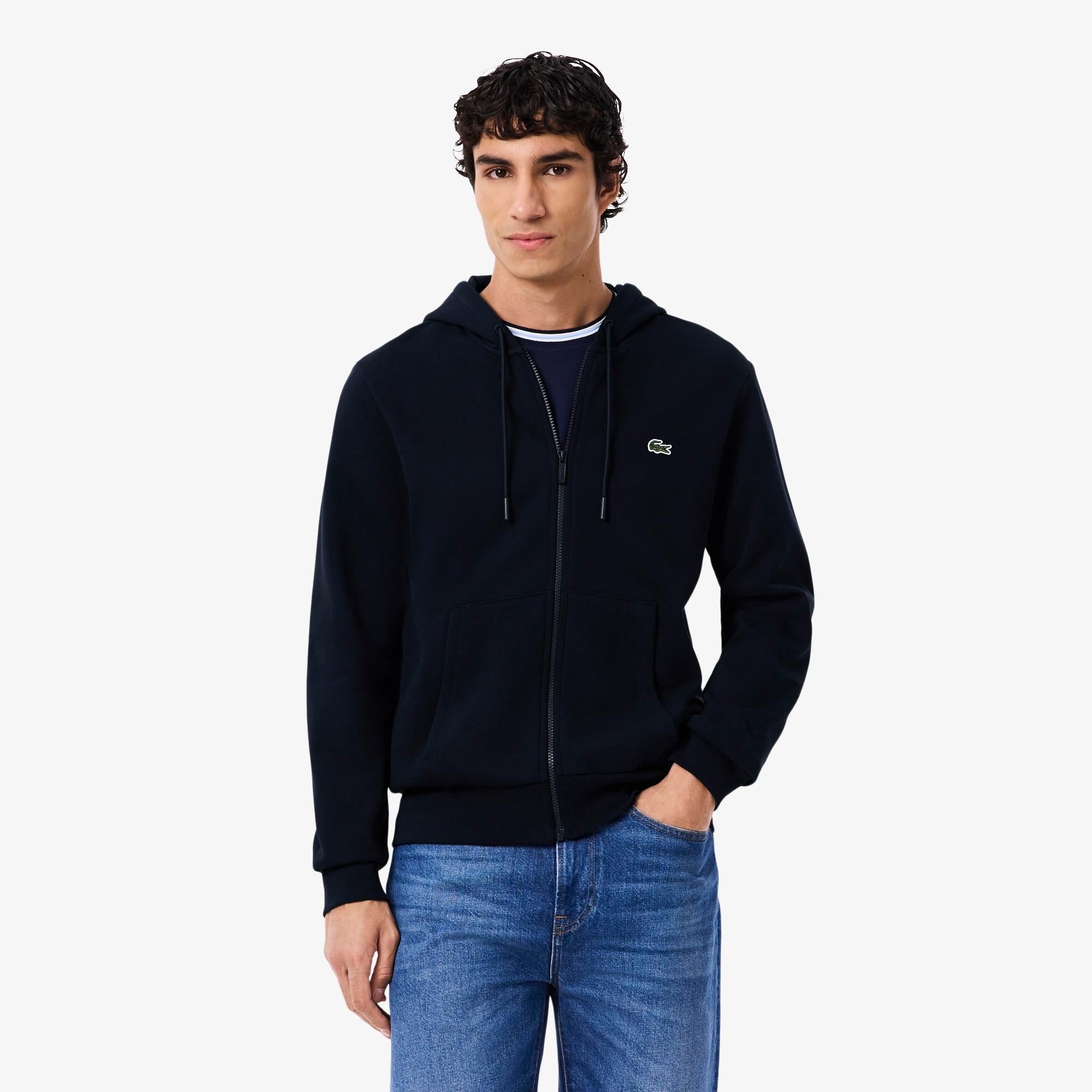 Felpa con cappuccio in cotone con zip SH9626 166 LACOSTE 