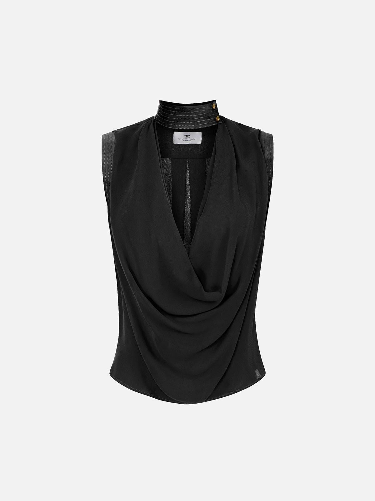 Top in georgette di viscosa CA13461E2 110 ELISABETTA FRANCHI 