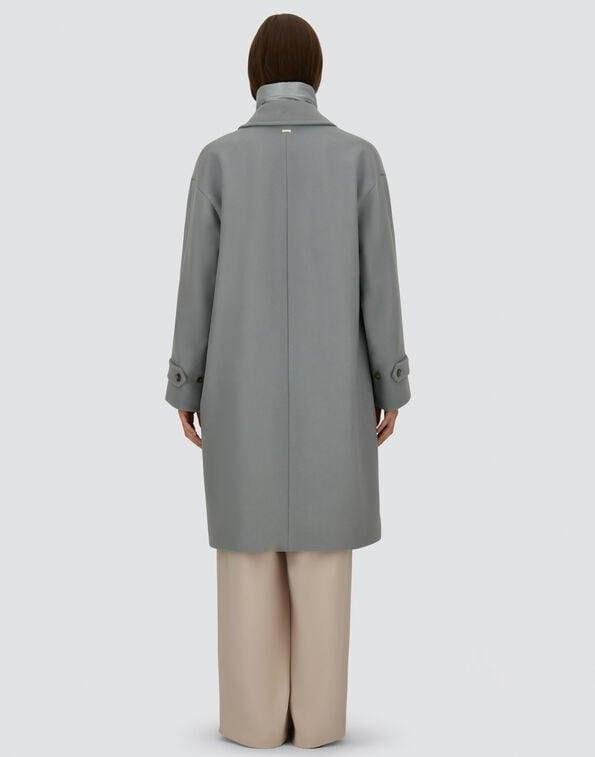 CAPPOTTO IN VELOUR WOOL CLOTH E NYLON ULTRALIGHT<BR/> CA000594D33477 9095 HERNO 