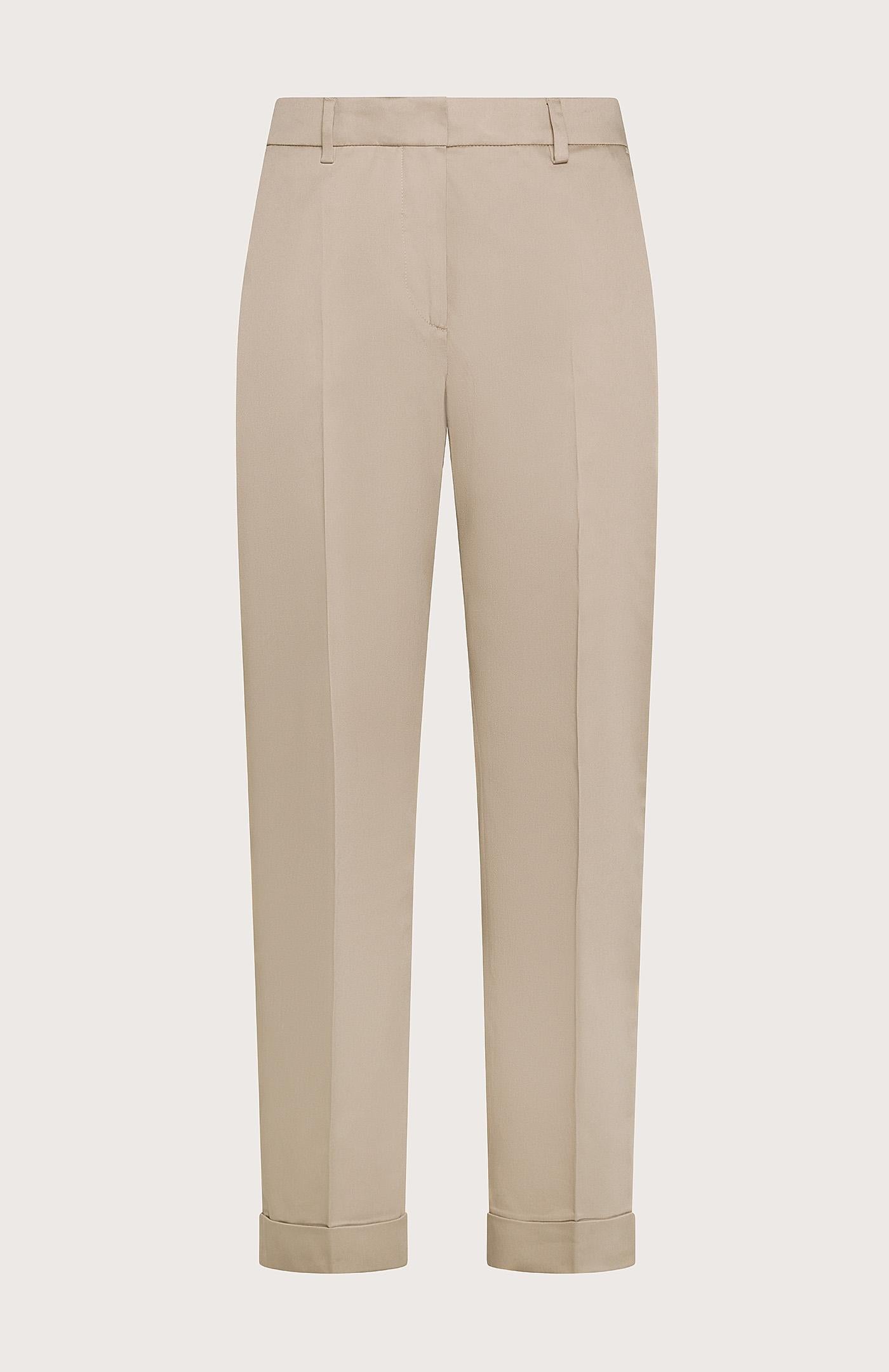 Pantalone donna in cotone stretch rasato