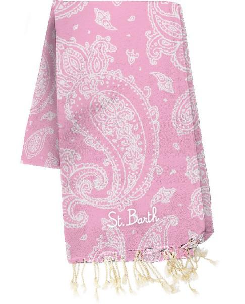 Telo mare Foutas in cotone con jacquard bandana