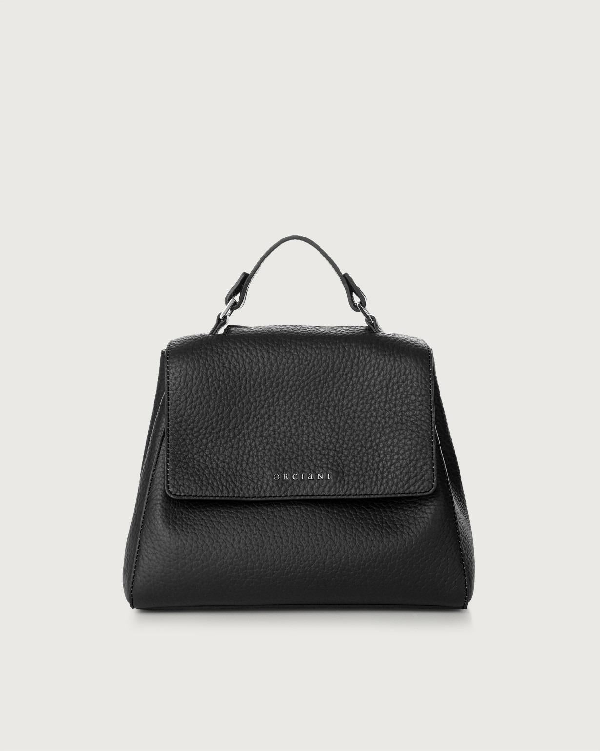 Borsa Sveva Soft Piccola a mano in pelle con tracolla B01999SOF NERO ORCIANI 