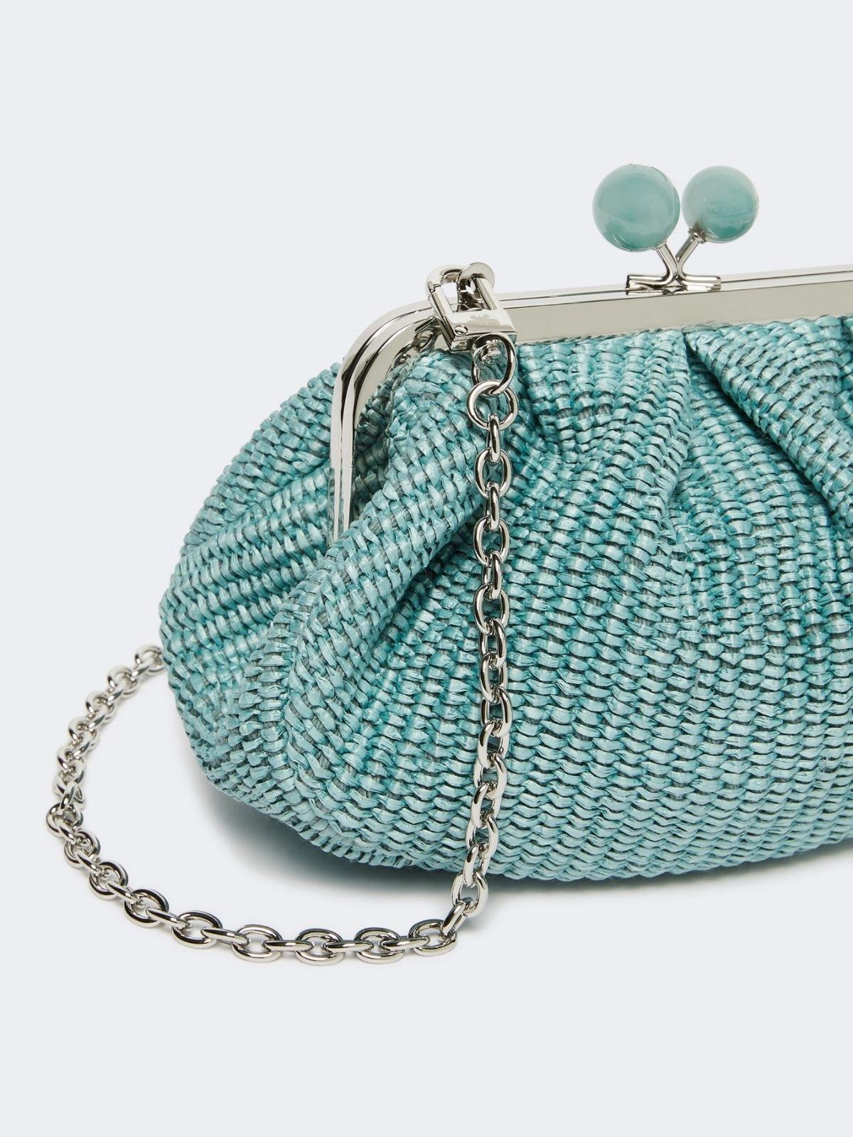 Pasticcino Bag small effetto rafia - PETROLIO WKAPALMAS 001 WEEKEND 