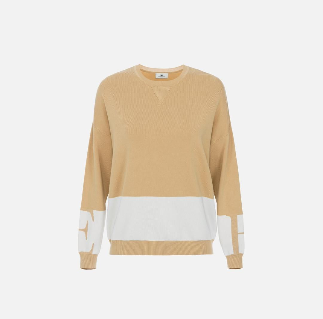 Maglia in viscosa con bande lucide MK01S56E2 EG2 ELISABETTA FRANCHI 
