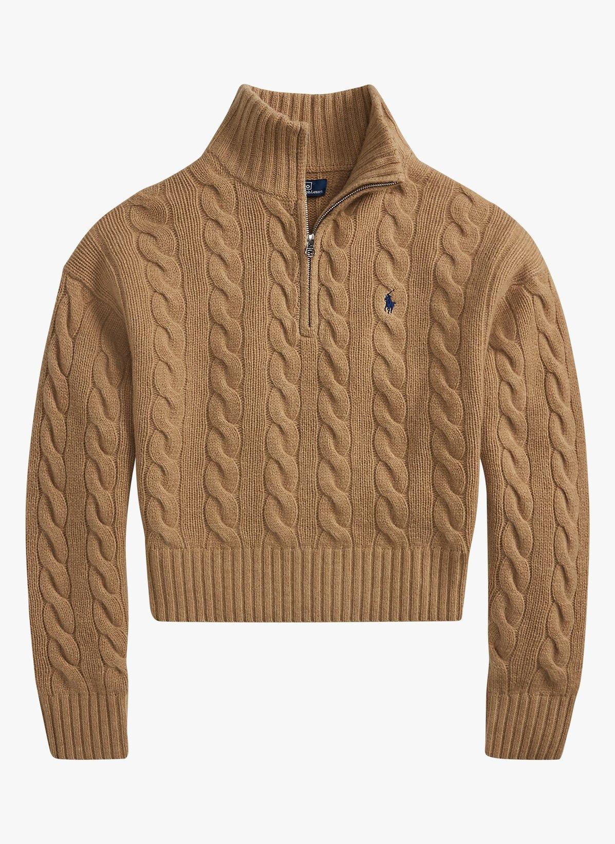 Maglione a collo alto in lana e cashmere a trecce 211972130 002 RALPH LAUREN 