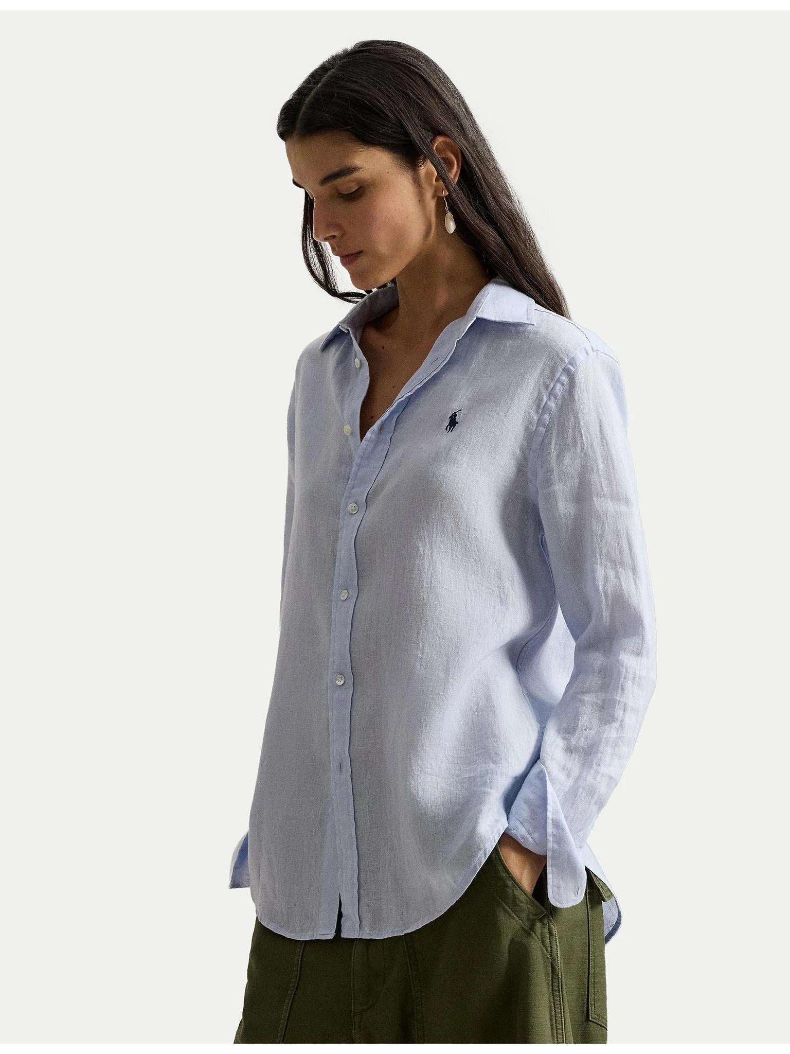 Camicia donna Polo Ralph Lauren realizzata in lino 211970730 503 RALPH LAUREN 