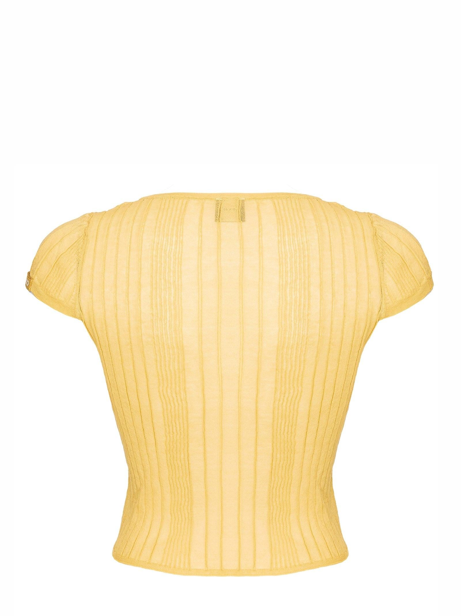 Maglia a costine manica corta
