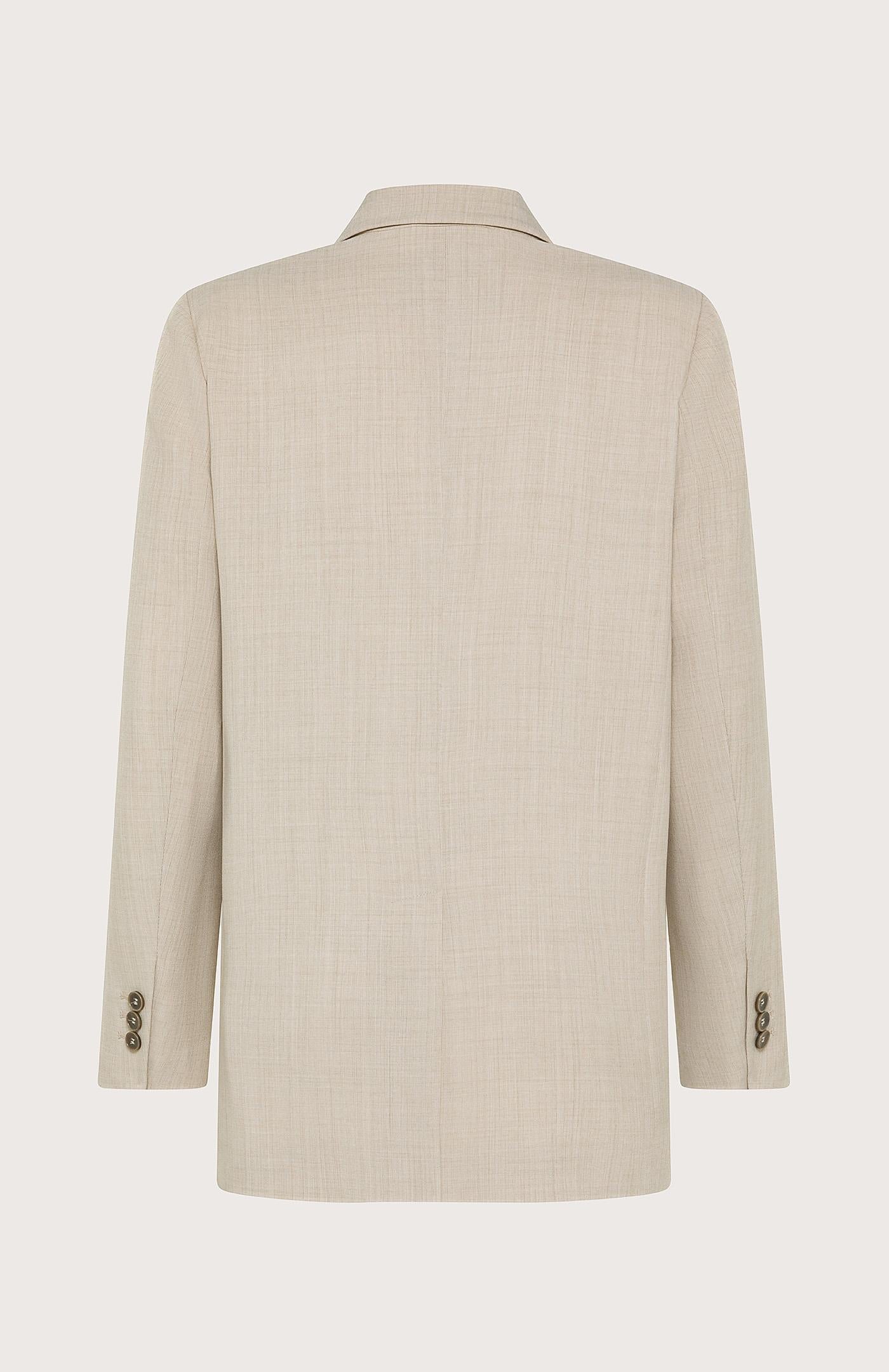 Giacca donna over in fresco melange stretch