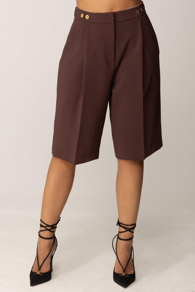 Bermuda in crêpe con accessorio gioiello PA09856E2 EA4 ELISABETTA FRANCHI 