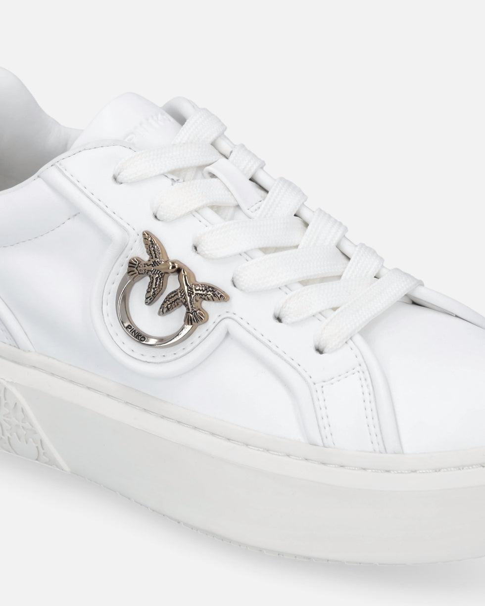 Sneakers in pelle con logo Love Birds SS0041P087 Z1B PINKO 