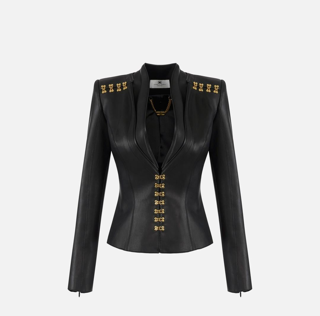 Giacca con ganci gioiello GI18757E2 110 ELISABETTA FRANCHI 