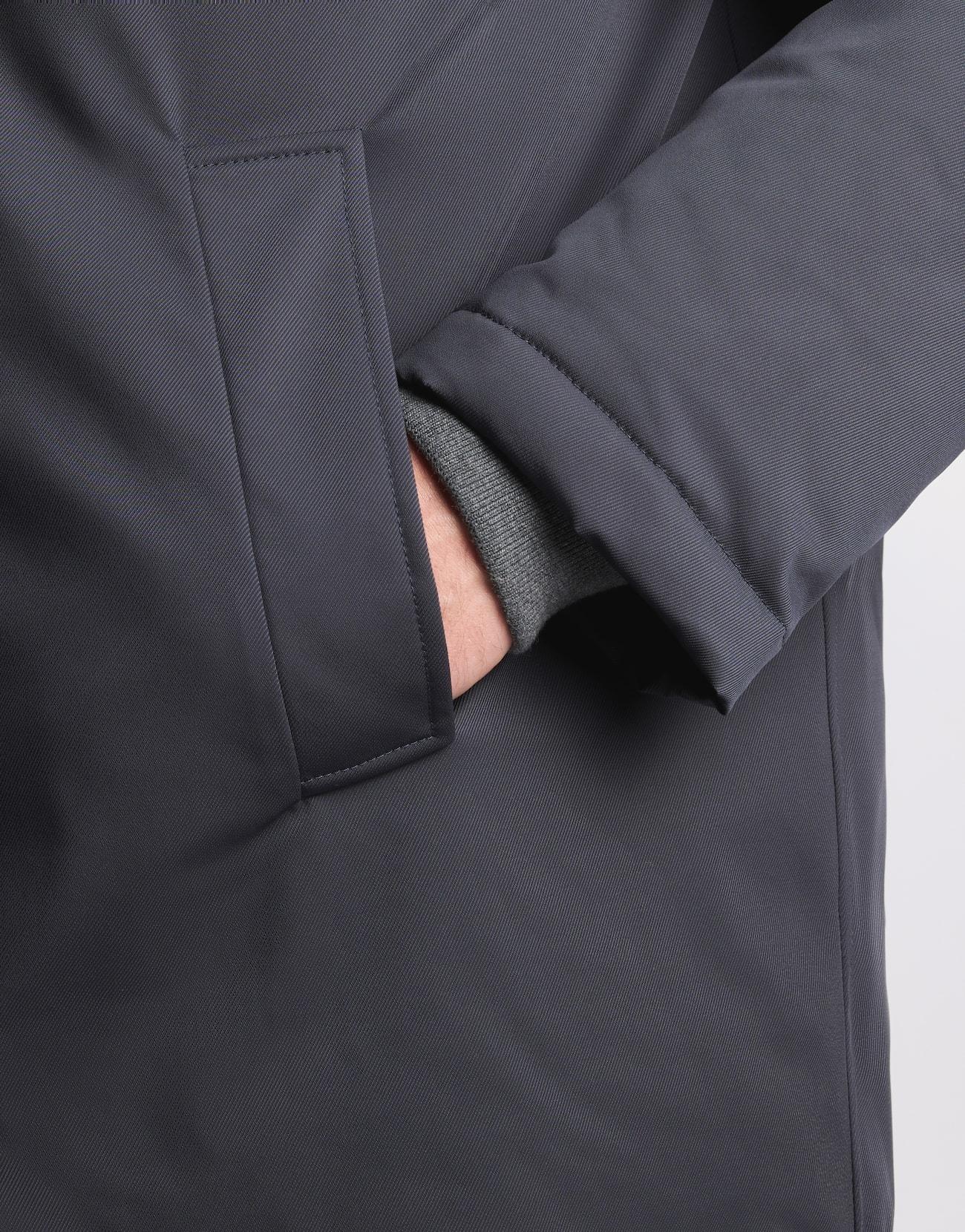 Caban in Gabardine Imbottito in Piuma<BR/> NAM36510130XLB U807 FAY 