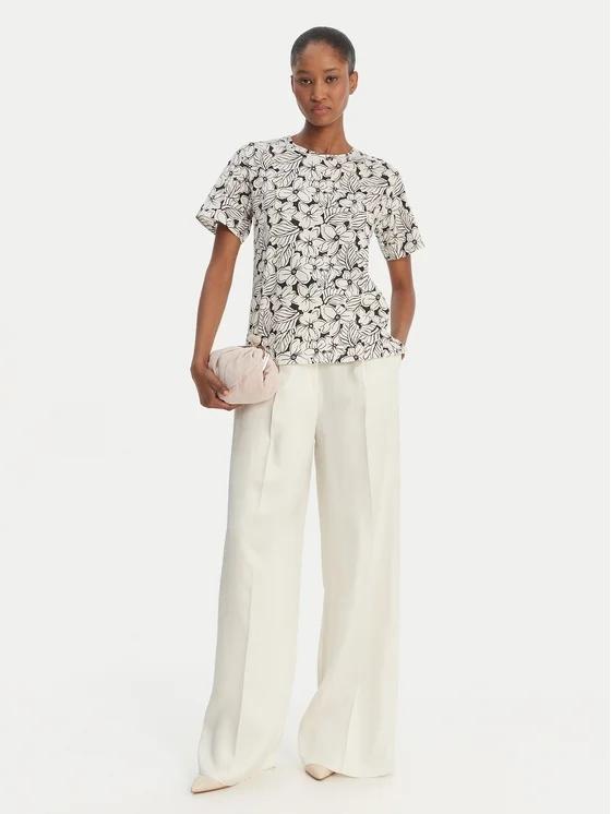 T-shirt Weekend Max Mara girocollo e maniche corte con fantasia all over.<BR/> WKDBUSSOLA 002 WEEKEND 