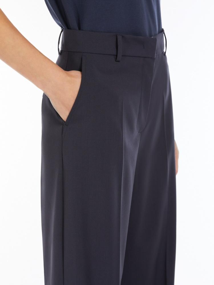 Pantalone donna a palazzo in tela di lana VISIVO 001 WEEKEND 