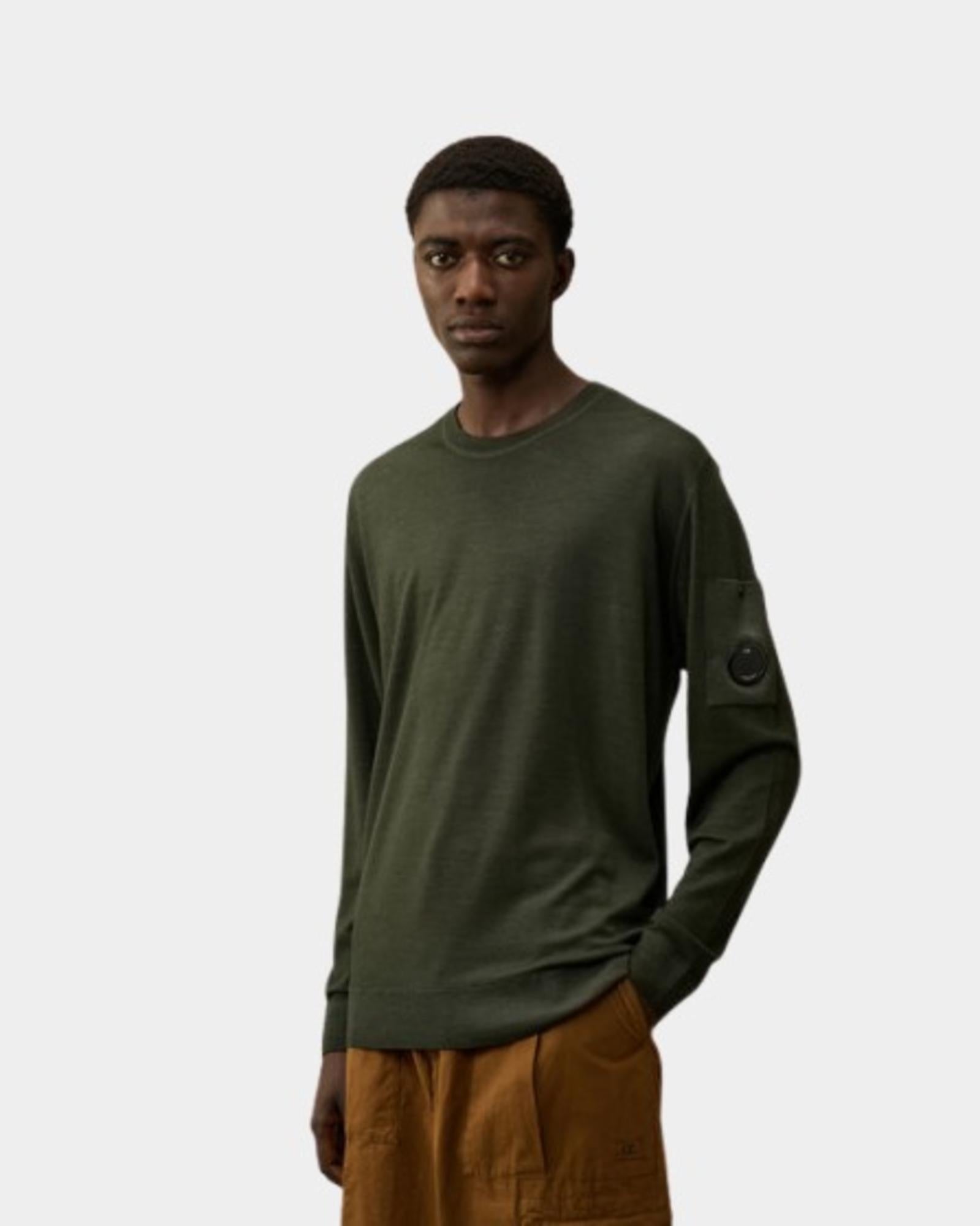 Maglia girocollo uomo in lana merinos