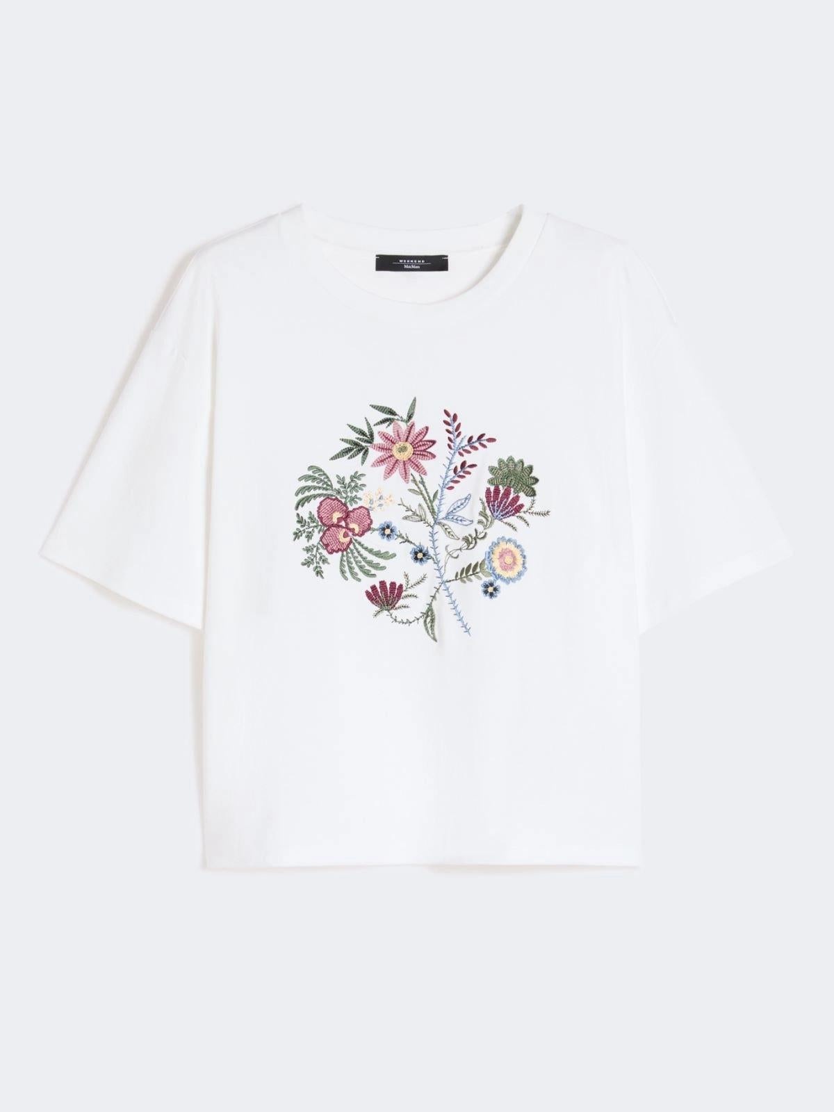 T-shirt in jersey di cotone con stampa - Bianco<BR/> WKDSABATO 002 WEEKEND 
