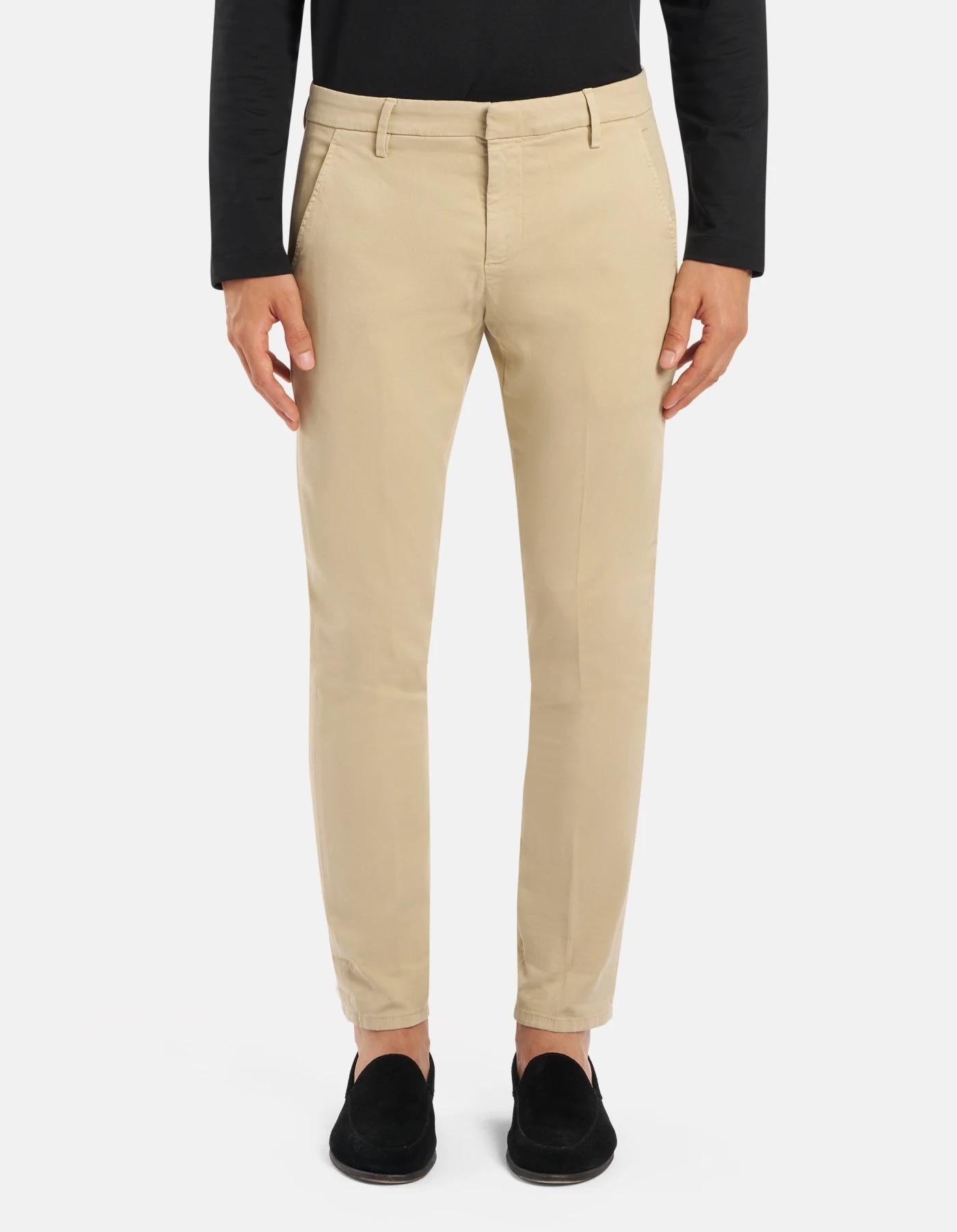 Pantaloni Gaubert slim in gabardina mano calda<BR/> UP235GSE043PTD 020 DONDUP 