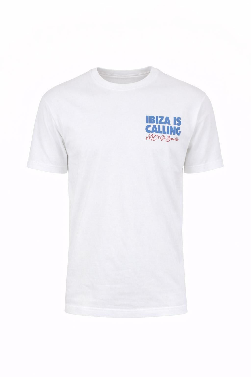Tshirt Uomo in Cotone Ibiza is Calling<BR/> DLR0001 01526L MC2 SAINT BARTH 