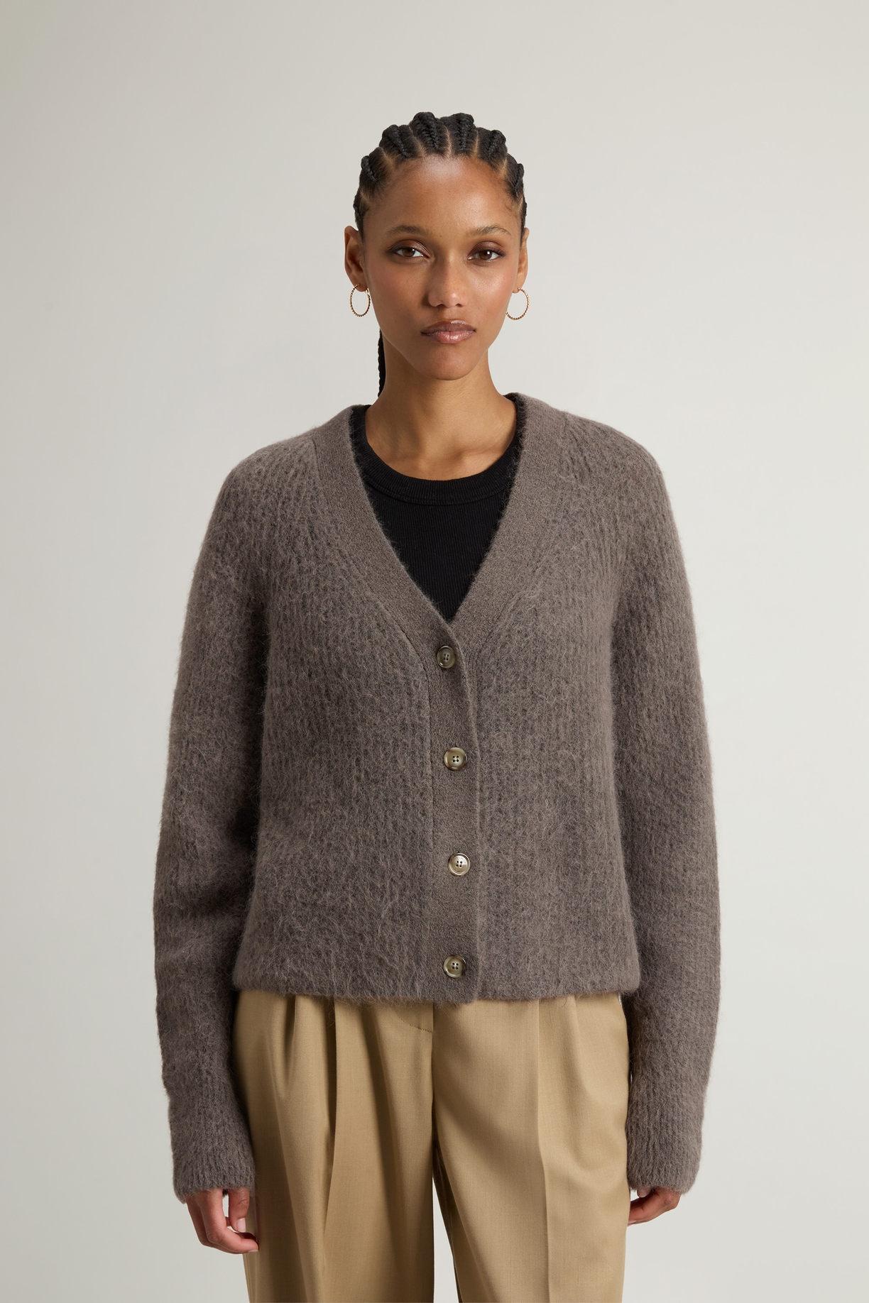 Cardigan in misto alpaca e lana tinto in capo<BR/> CFWWKN2011FRUF5000 7424 WOOLRICH 