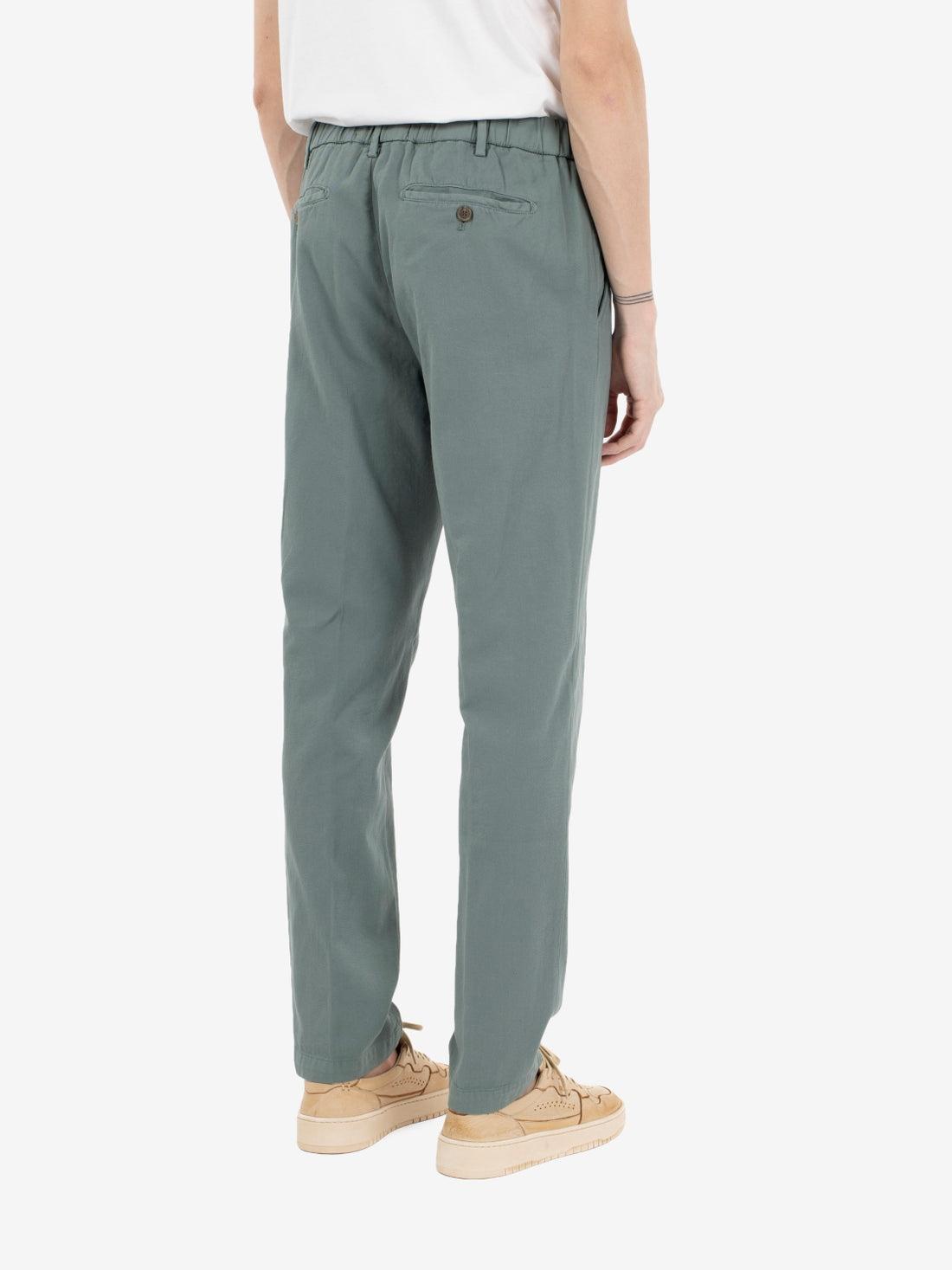 Pantaloni in ice cotton verde salvia<BR/> 26M12L75 26 MYTHS 