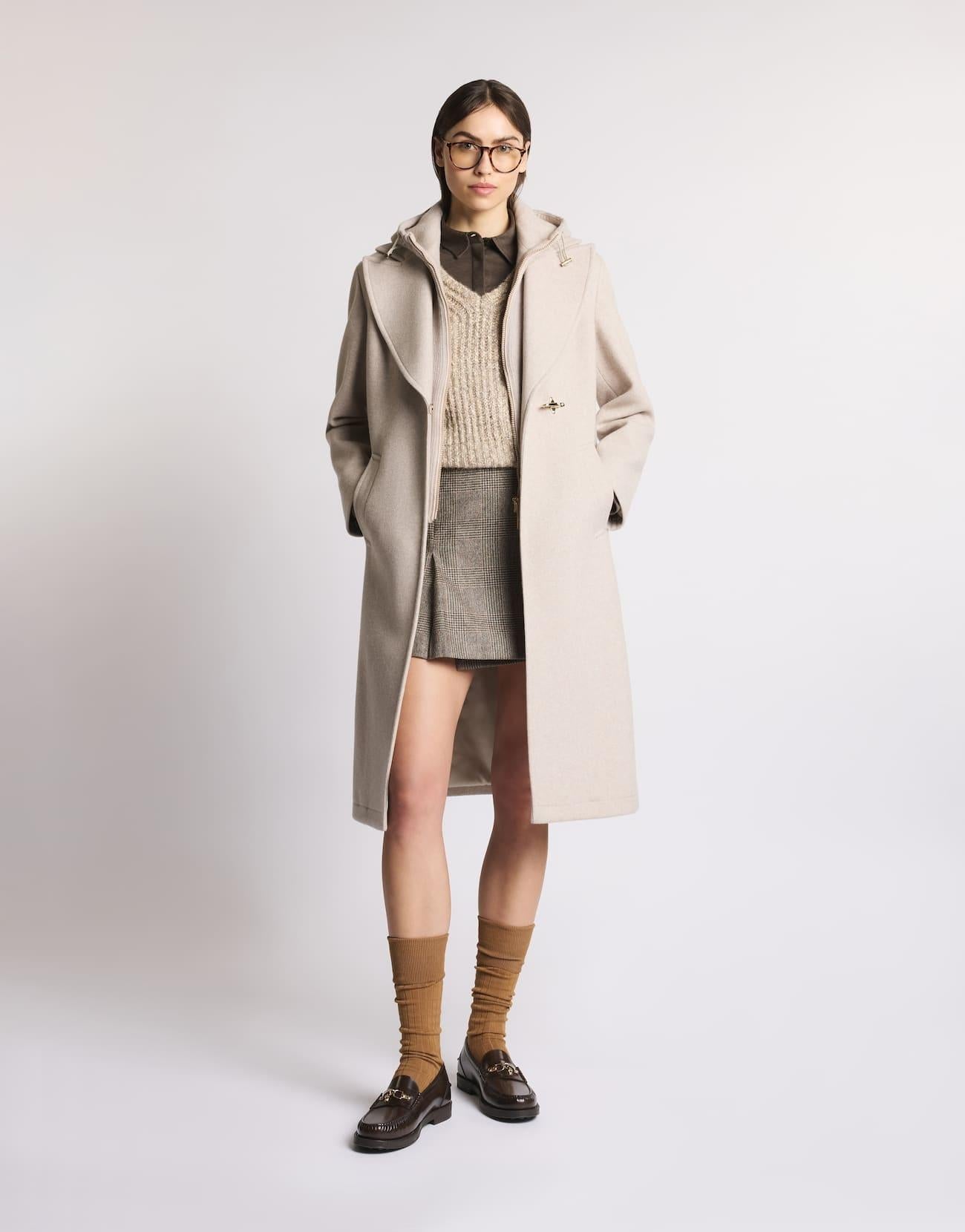 Cappotto Double Front in Jersey di Lana<BR/> NAW5951333JXQB C205 FAY 