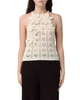 Top donna Nymphea Pinko in pizzo macramè