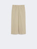 Pantalone in canvas di cotone e lino - Sabbia
