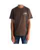 T-shirt in cotone Marrone con ricamo La mossa del giaguaro