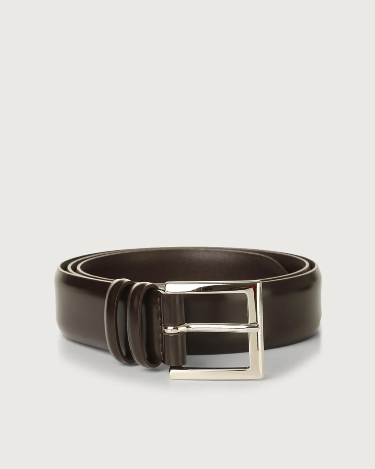 Cintura classica Calf in pelle 3,5 cm<BR/> U03202 MORO ORCIANI 