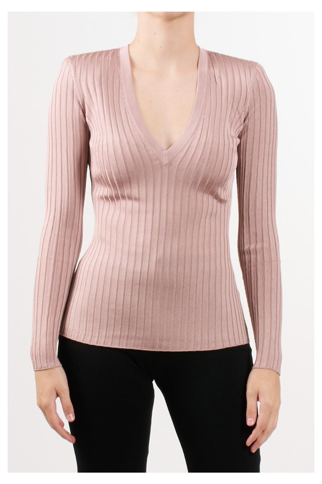 Maglia in filato di viscosa con dettagli logo MK21S56E2 EA6 ELISABETTA FRANCHI 