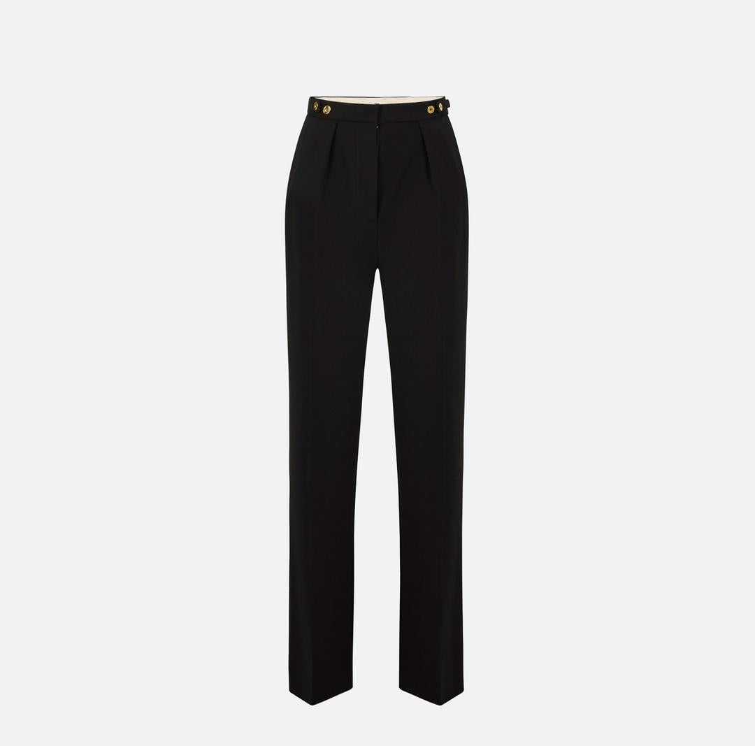 Pantaloni in crêpe con accessorio gioiello PA09956E2 110 ELISABETTA FRANCHI 