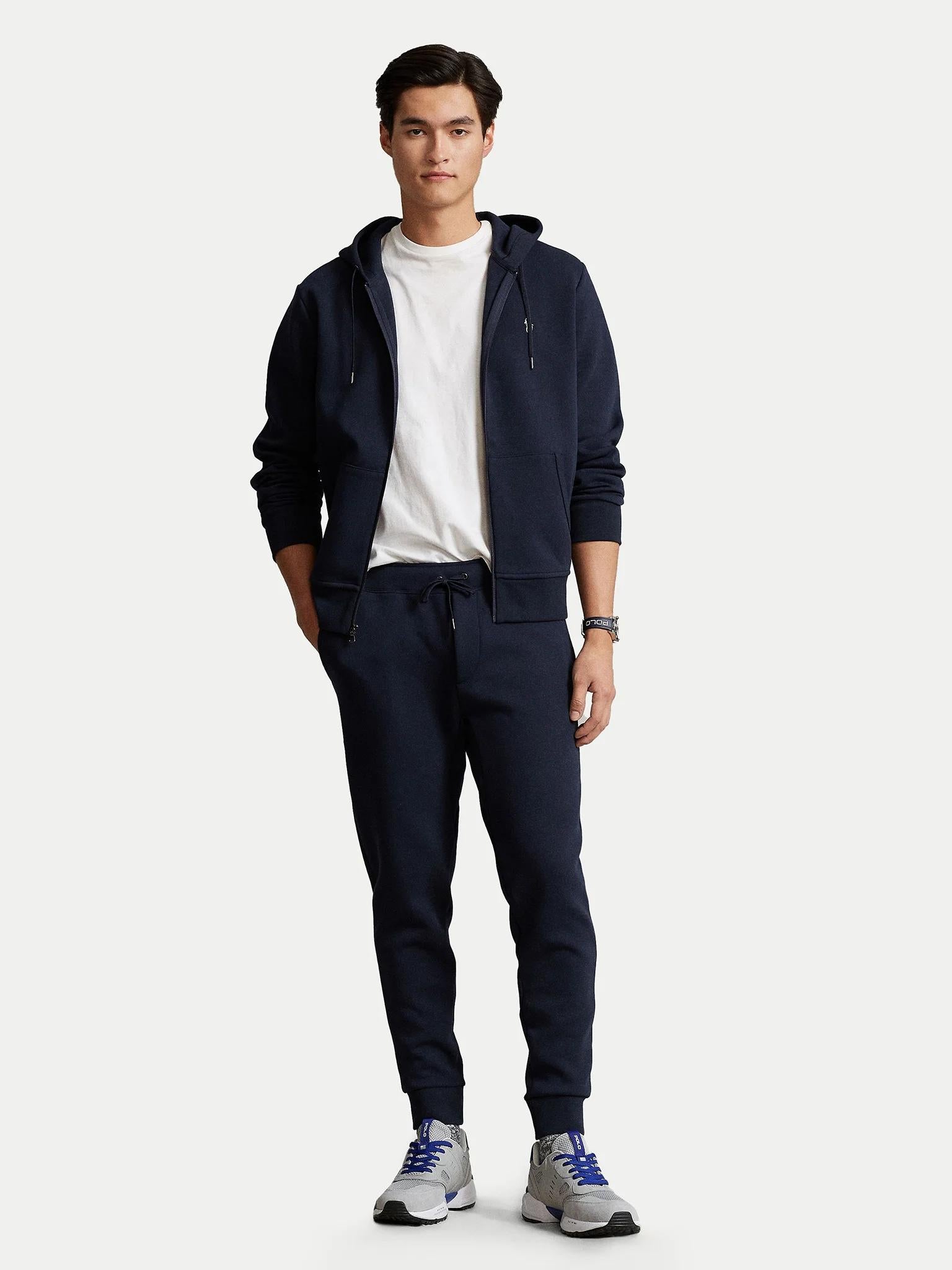 Felpa uomo in misto cotone con cappuccio e zip 710888282 002 RALPH LAUREN 