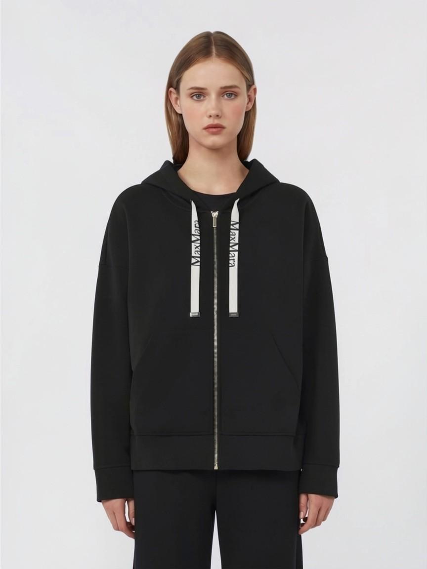 Felpa con zip in jersey tecnico SMMJOUR 008 S MAX MARA 