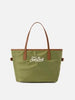 Borsa City medium in nylon verde militare