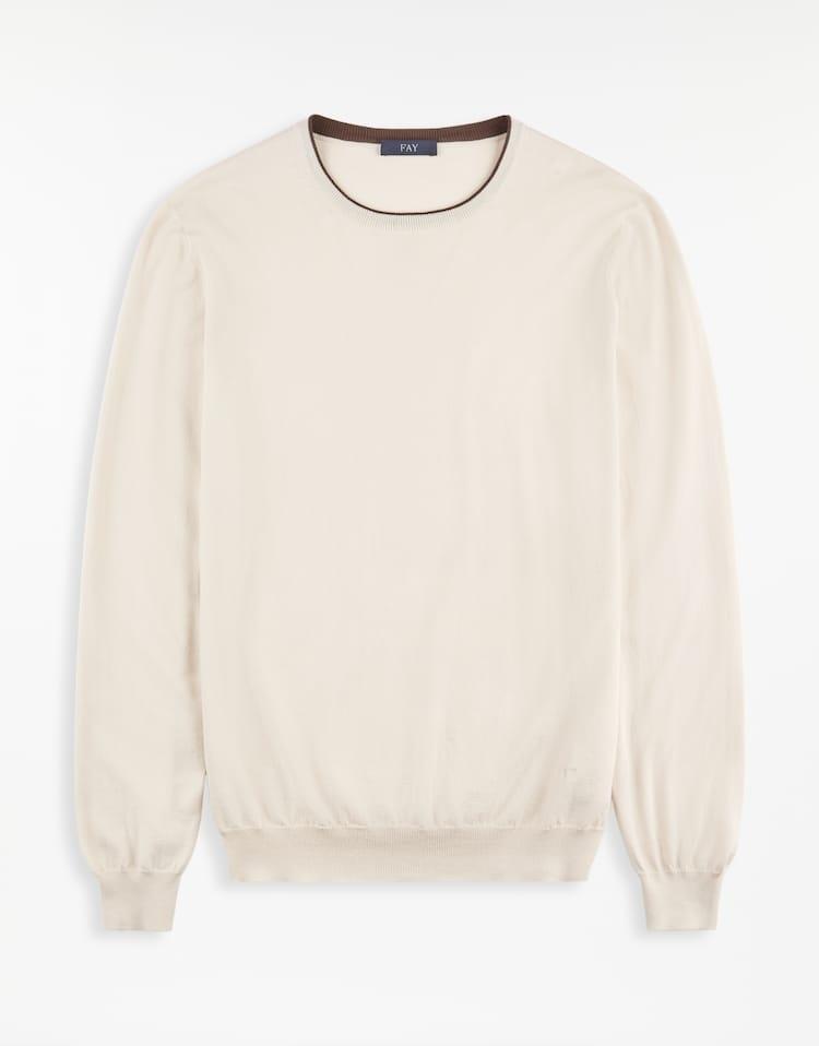 Pull Girocollo in Cotone NMMC1501730VHY 0017 FAY 