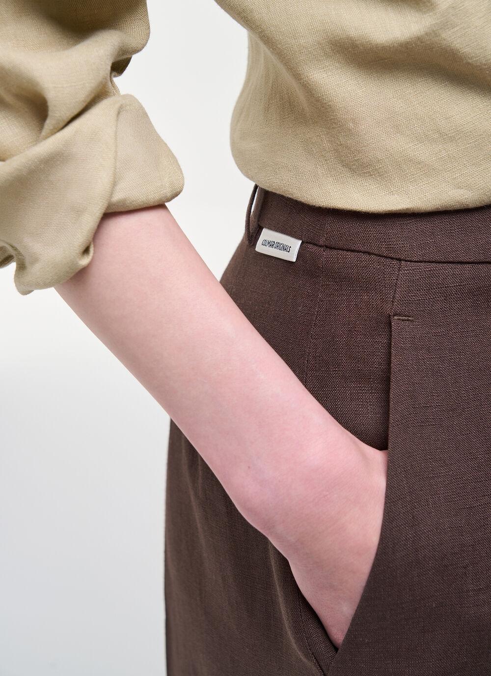 Bermuda in lino<BR/> 09526AZ 768 COLMAR 