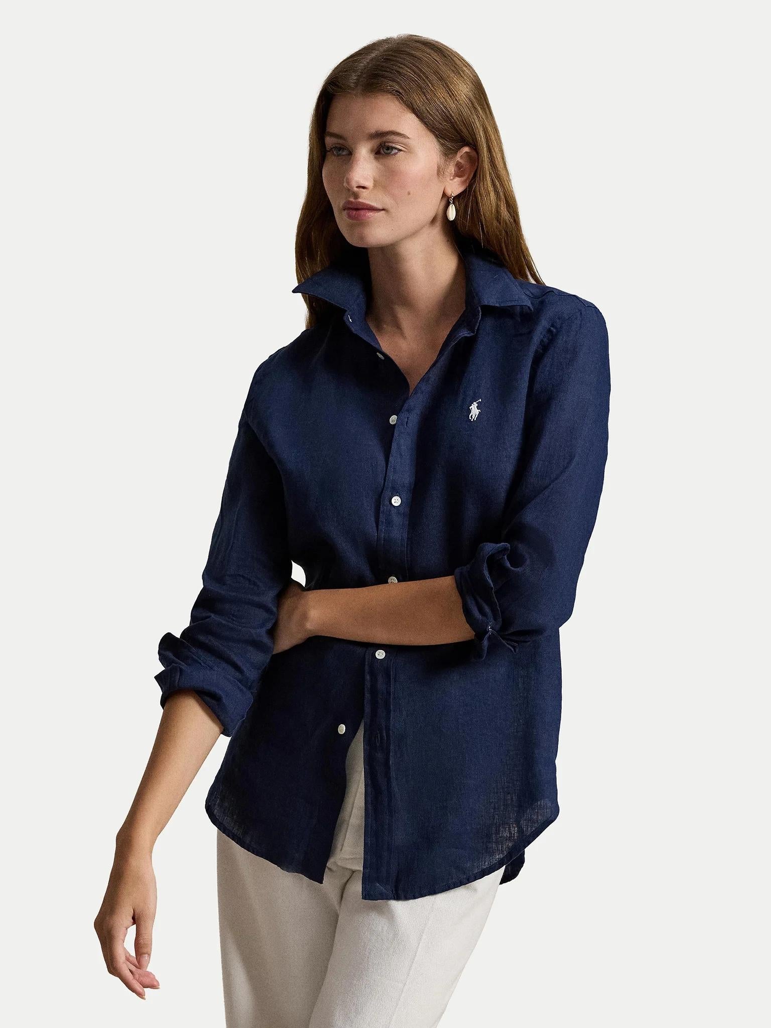 Camicia donna Polo Ralph Lauren realizzata in lino 211970730 519 RALPH LAUREN 