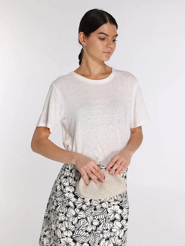 T-shirt basic in jersey di lino stretch WKDPELOTA 001 WEEKEND 