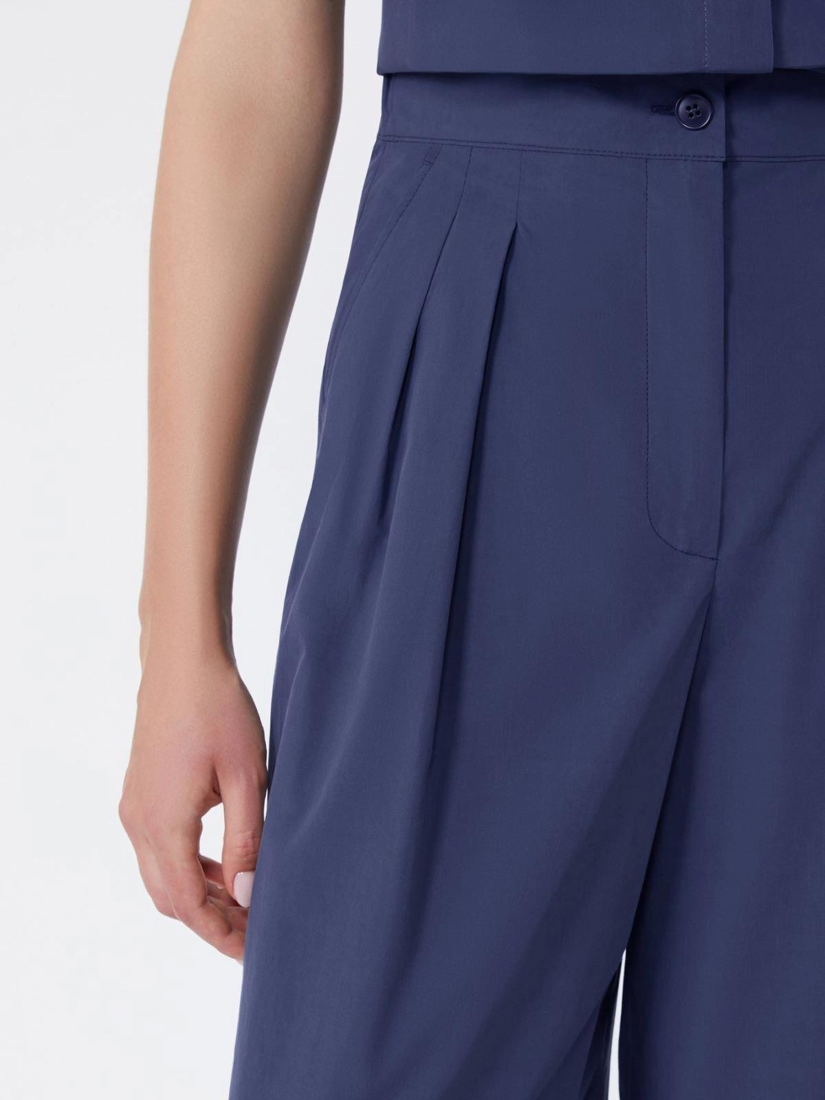 Pantalone ampio in popeline di cotone - BLU<BR/> WKDBENDA 008 WEEKEND 