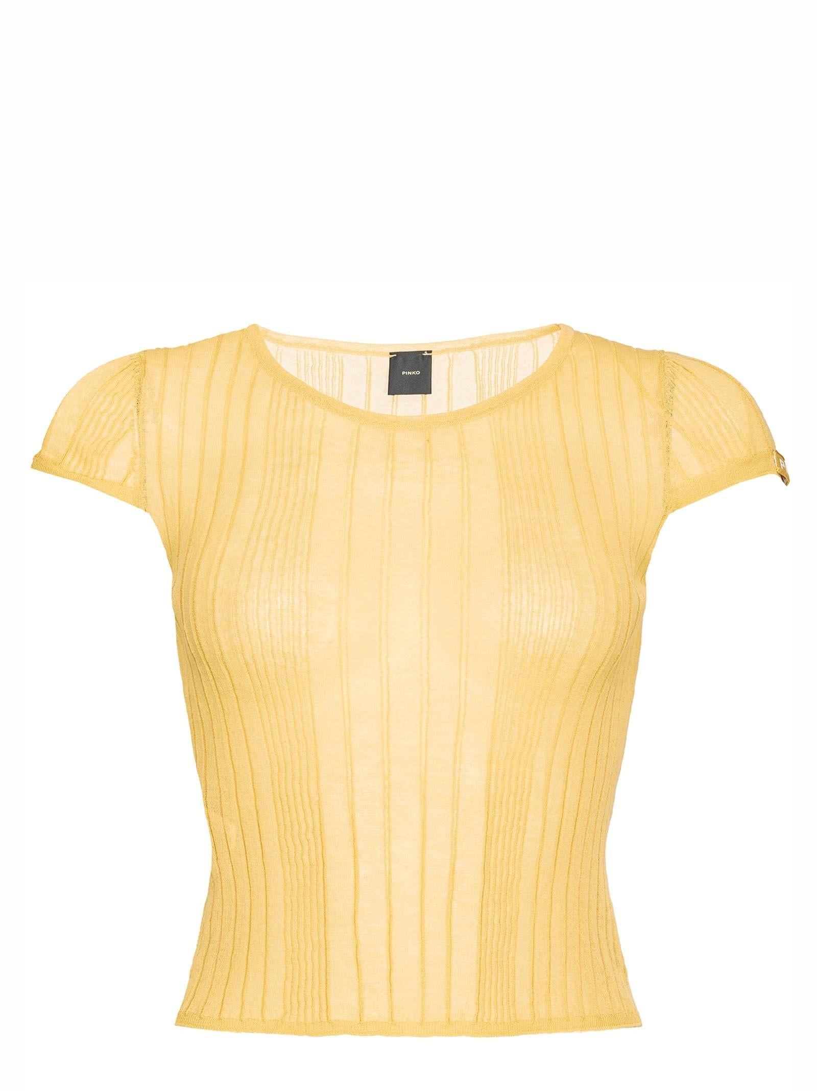 Maglia a costine manica corta
