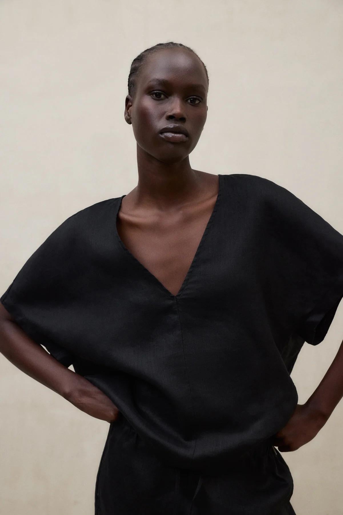 Camicia Dora Nera<BR/><BR/> DORA 319 ECOALF 